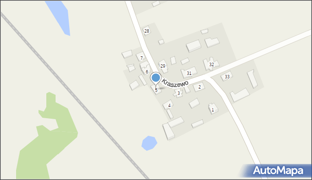 Kraszewo, Kraszewo, 5, mapa Kraszewo