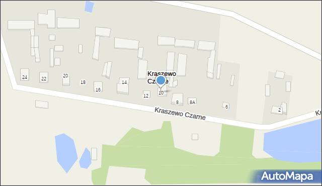 Kraszewo Czarne, Kraszewo Czarne, 10, mapa Kraszewo Czarne