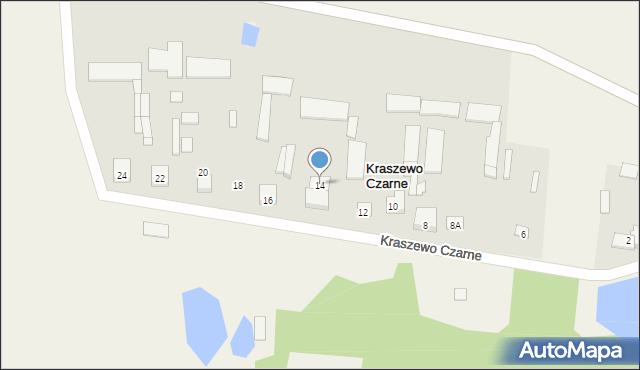 Kraszewo Czarne, Kraszewo Czarne, 14, mapa Kraszewo Czarne