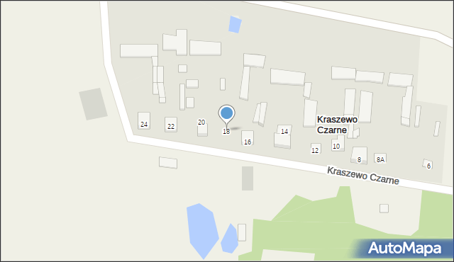 Kraszewo Czarne, Kraszewo Czarne, 18, mapa Kraszewo Czarne