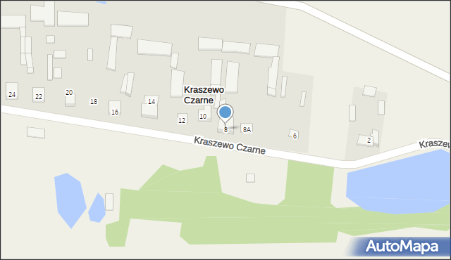 Kraszewo Czarne, Kraszewo Czarne, 8, mapa Kraszewo Czarne