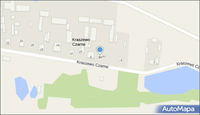 Kraszewo Czarne, Kraszewo Czarne, 8A, mapa Kraszewo Czarne