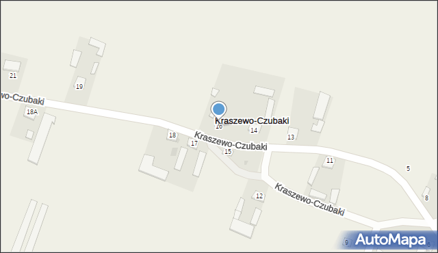 Kraszewo-Czubaki, Kraszewo-Czubaki, 16, mapa Kraszewo-Czubaki