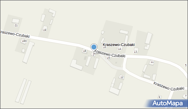 Kraszewo-Czubaki, Kraszewo-Czubaki, 17, mapa Kraszewo-Czubaki