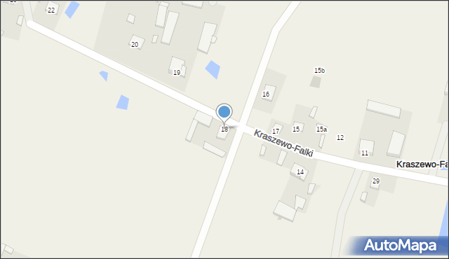 Kraszewo-Falki, Kraszewo-Falki, 18, mapa Kraszewo-Falki