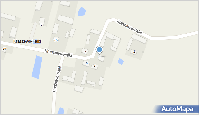 Kraszewo-Falki, Kraszewo-Falki, 3, mapa Kraszewo-Falki