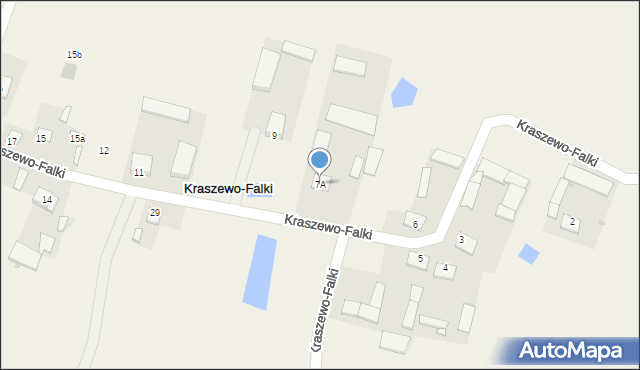 Kraszewo-Falki, Kraszewo-Falki, 7A, mapa Kraszewo-Falki