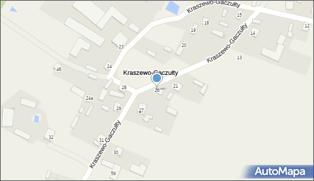 Kraszewo-Gaczułty, Kraszewo-Gaczułty, 26, mapa Kraszewo-Gaczułty