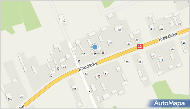 Kraszków, Kraszków, 37, mapa Kraszków