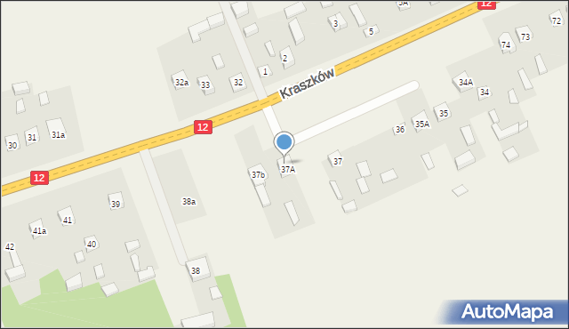 Kraszków, Kraszków, 37a, mapa Kraszków