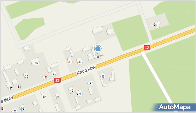 Kraszków, Kraszków, 45, mapa Kraszków