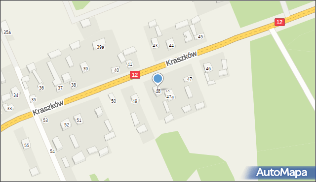 Kraszków, Kraszków, 48, mapa Kraszków