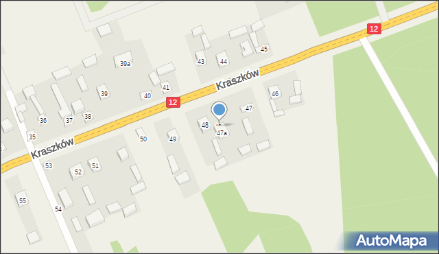 Kraszków, Kraszków, 48a, mapa Kraszków