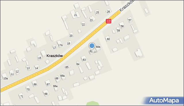 Kraszków, Kraszków, 62, mapa Kraszków
