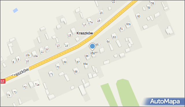 Kraszków, Kraszków, 65b, mapa Kraszków