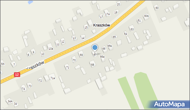 Kraszków, Kraszków, 67, mapa Kraszków