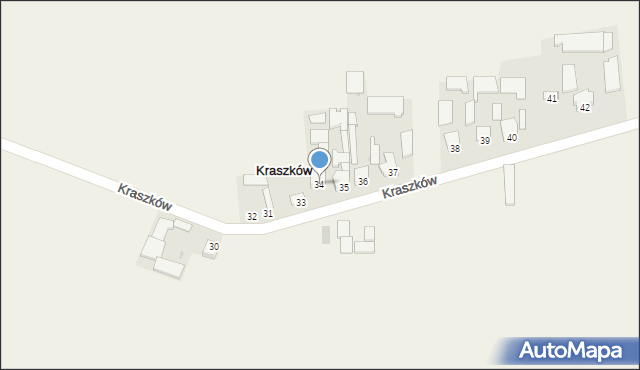 Kraszków, Kraszków, 34, mapa Kraszków