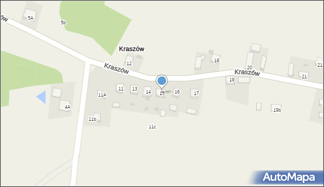 Kraszów, Kraszów, 15, mapa Kraszów