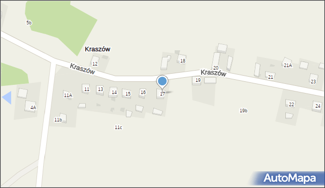 Kraszów, Kraszów, 17, mapa Kraszów