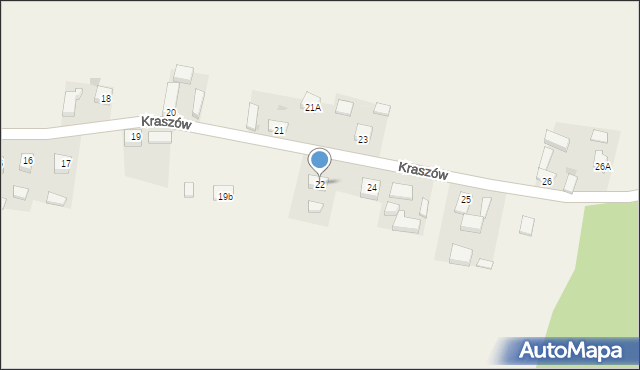 Kraszów, Kraszów, 22, mapa Kraszów