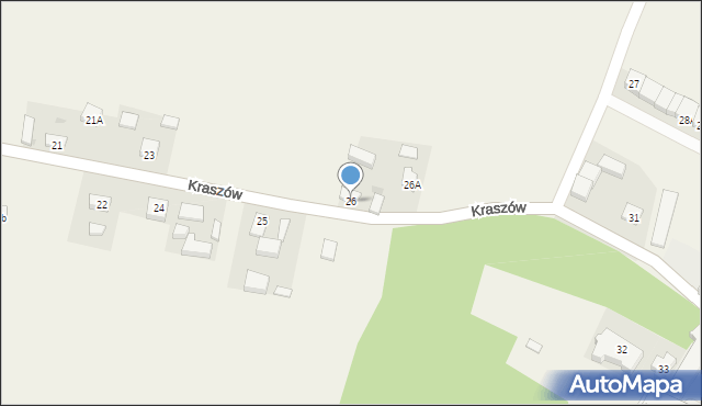 Kraszów, Kraszów, 26, mapa Kraszów