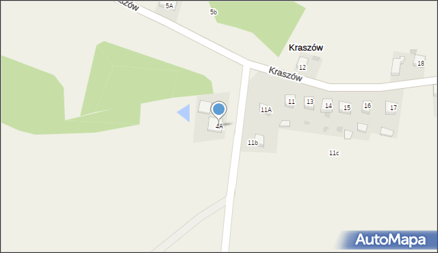 Kraszów, Kraszów, 4A, mapa Kraszów