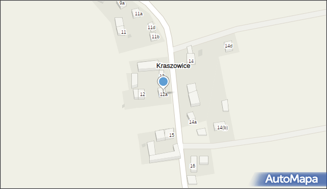 Kraszowice, Kraszowice, 12a, mapa Kraszowice