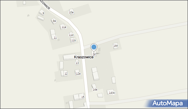 Kraszowice, Kraszowice, 14, mapa Kraszowice