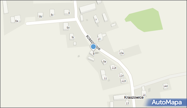 Kraszowice, Kraszowice, 9, mapa Kraszowice