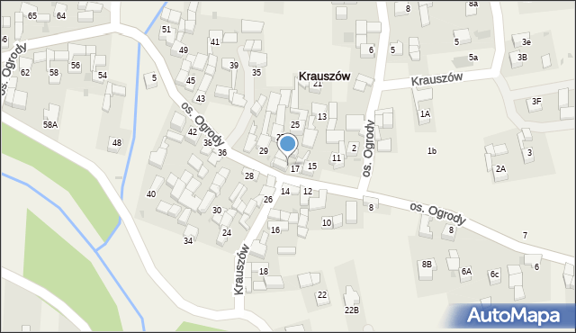 Krauszów, Krauszów, 23, mapa Krauszów