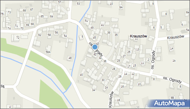 Krauszów, Krauszów, 42, mapa Krauszów