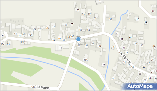 Krauszów, Krauszów, 62, mapa Krauszów