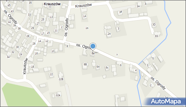 Krauszów, Krauszów, 8, mapa Krauszów