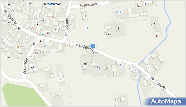 Krauszów, Krauszów, 8a, mapa Krauszów