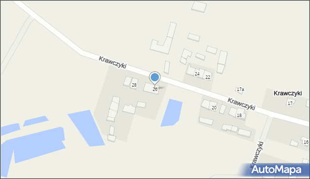 Krawczyki, Krawczyki, 26, mapa Krawczyki