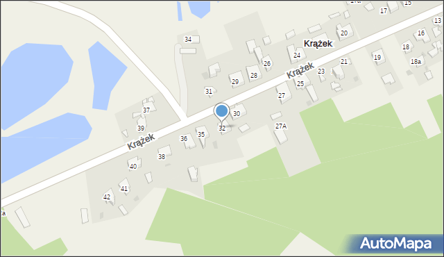 Krążek, Krążek, 32, mapa Krążek