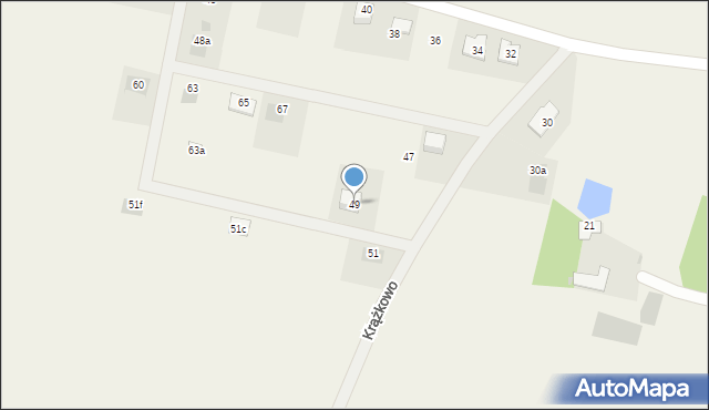 Krążkowo, Krążkowo, 49, mapa Krążkowo