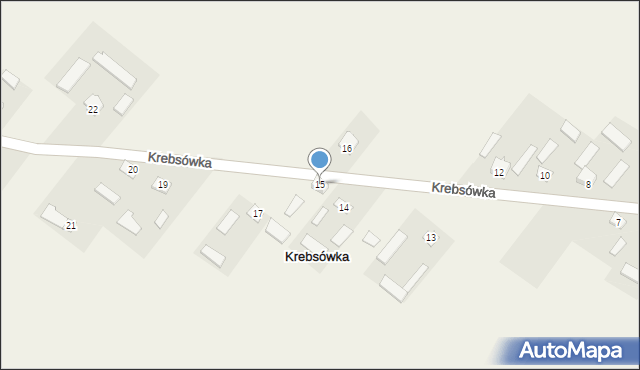 Krebsówka, Krebsówka, 15, mapa Krebsówka