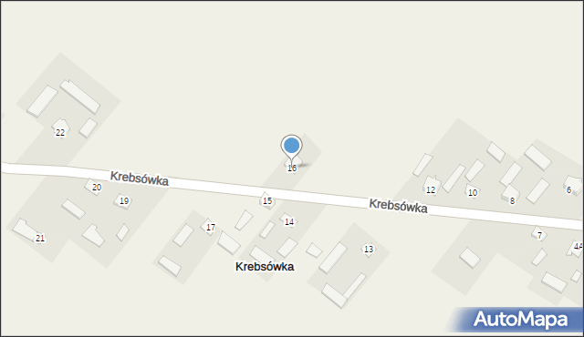 Krebsówka, Krebsówka, 16, mapa Krebsówka