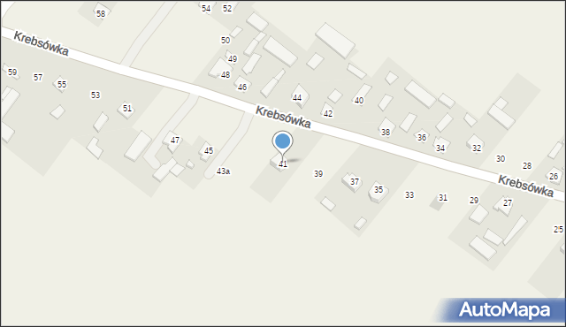 Krebsówka, Krebsówka, 41, mapa Krebsówka