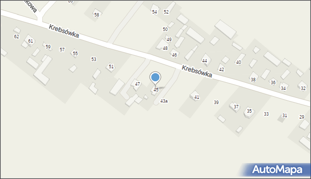 Krebsówka, Krebsówka, 45, mapa Krebsówka