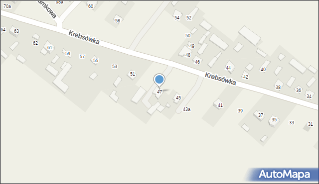 Krebsówka, Krebsówka, 47, mapa Krebsówka