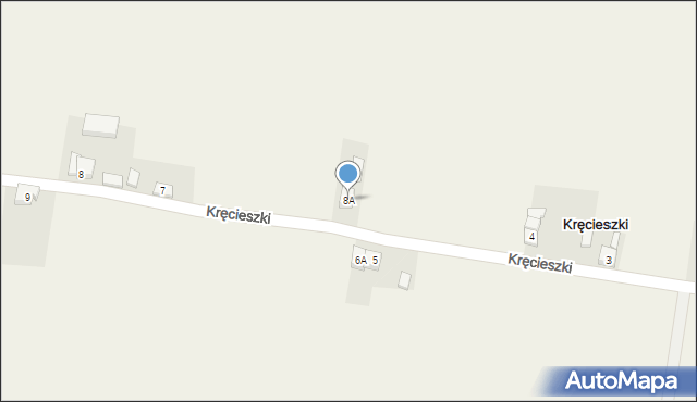 Kręcieszki, Kręcieszki, 8A, mapa Kręcieszki