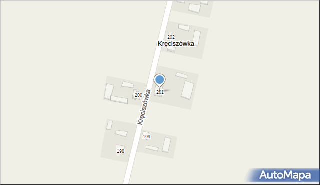 Kręciszówka, Kręciszówka, 201, mapa Kręciszówka