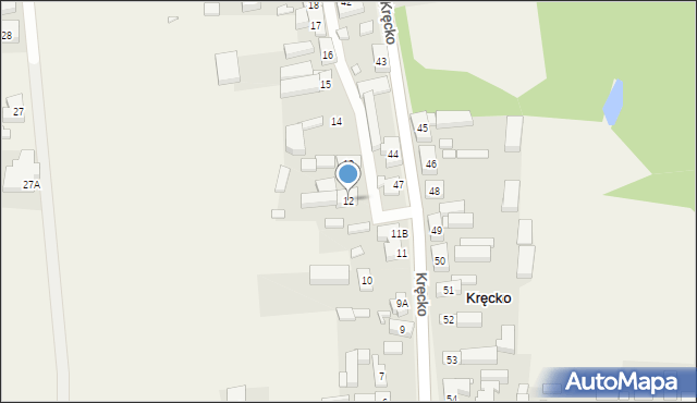 Kręcko, Kręcko, 12, mapa Kręcko