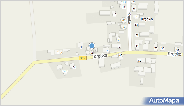 Kręcko, Kręcko, 4, mapa Kręcko