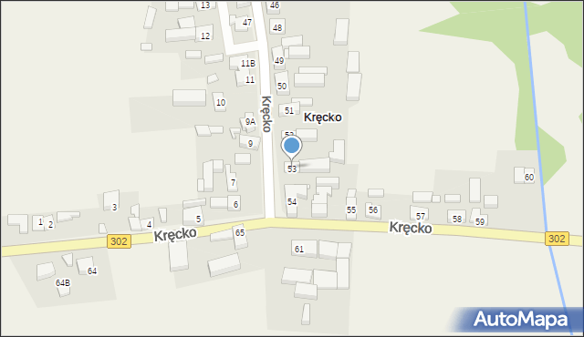 Kręcko, Kręcko, 53, mapa Kręcko