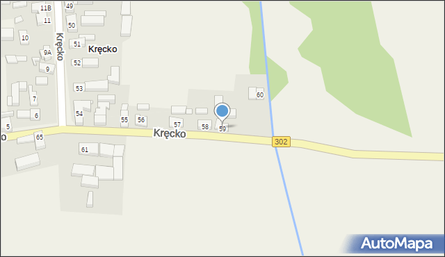 Kręcko, Kręcko, 59, mapa Kręcko