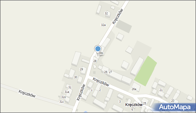 Kręczków, Kręczków, 28a, mapa Kręczków