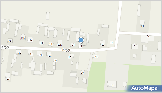 Kręgi, Kręgi, 13, mapa Kręgi